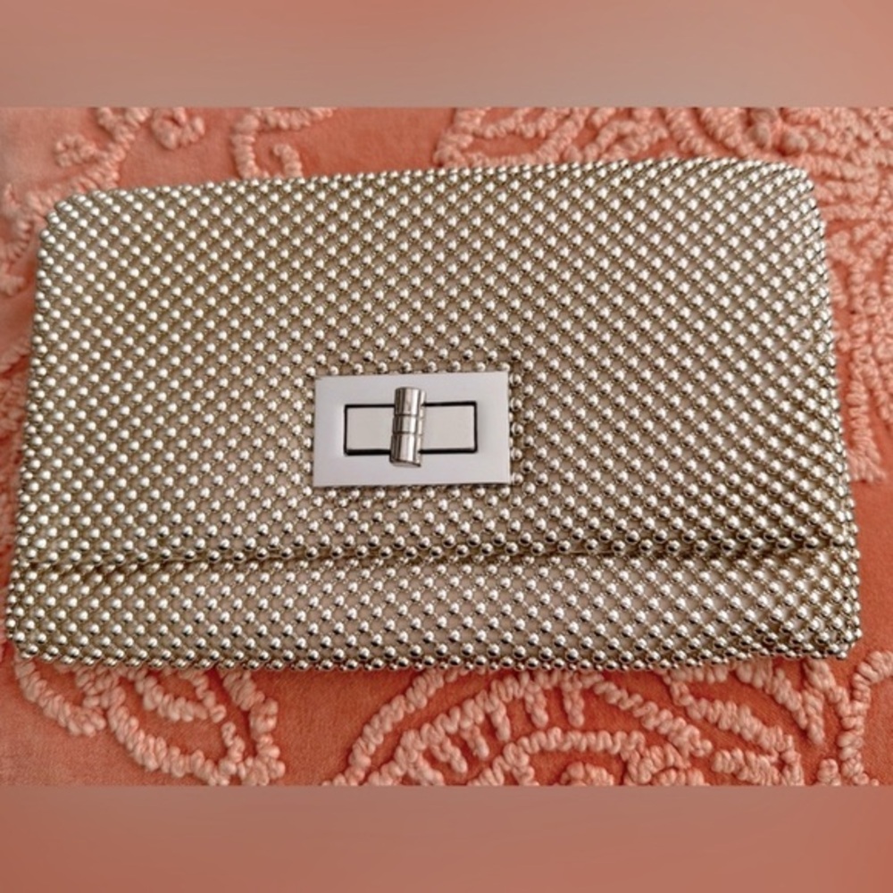 Vintage Jessica McClintock Trina mesh evening clutch with chain💝